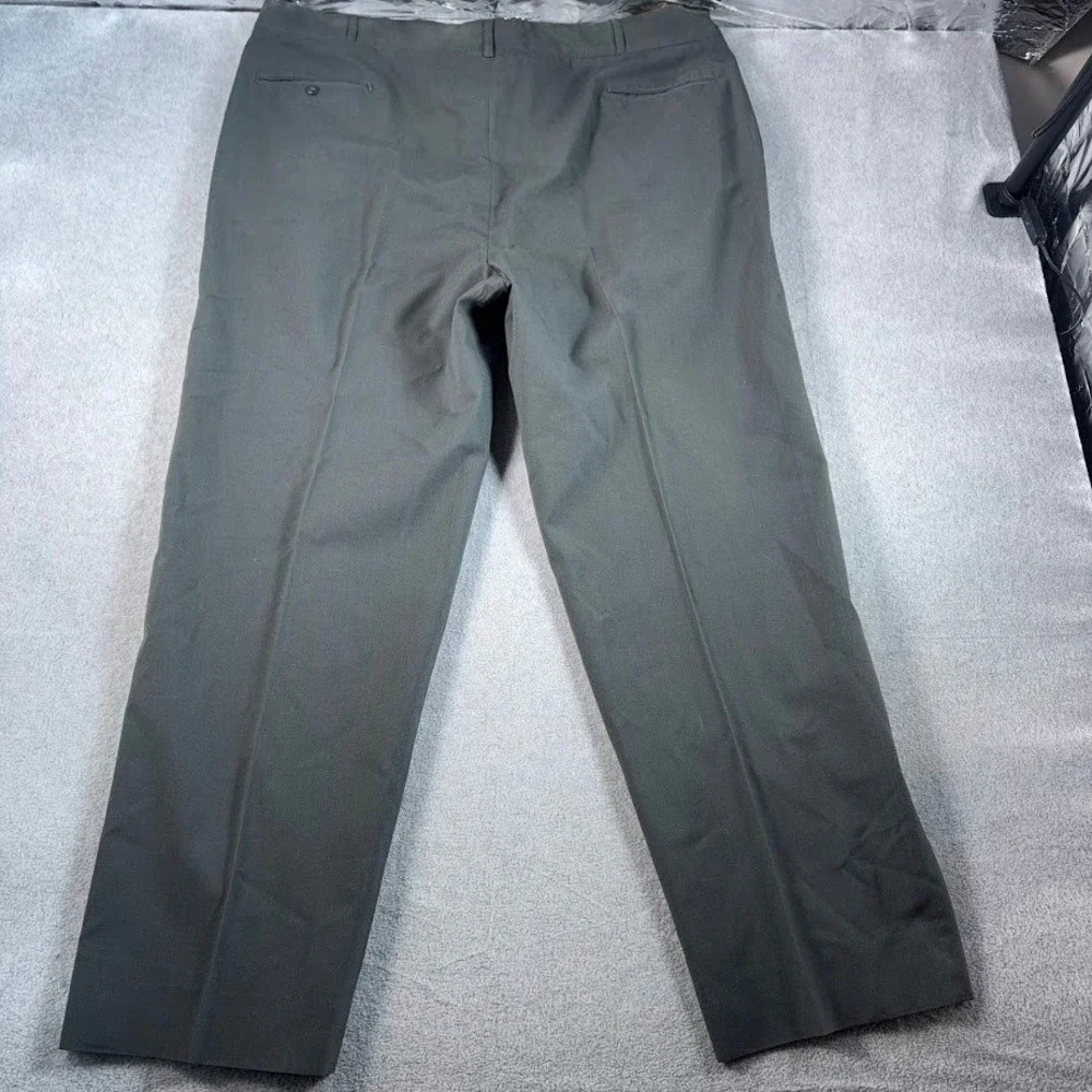 VTG Army Green Military Dress Pants Mens 44x36 AG-489 Wool Blend Slacks